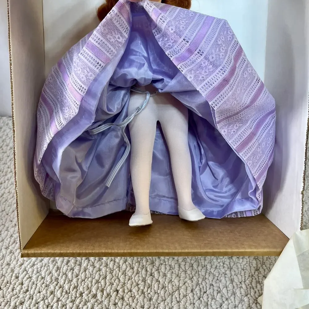 Effanbee Bridesmaid Doll 3302 1980's Red Hair Lavender Dress Hat